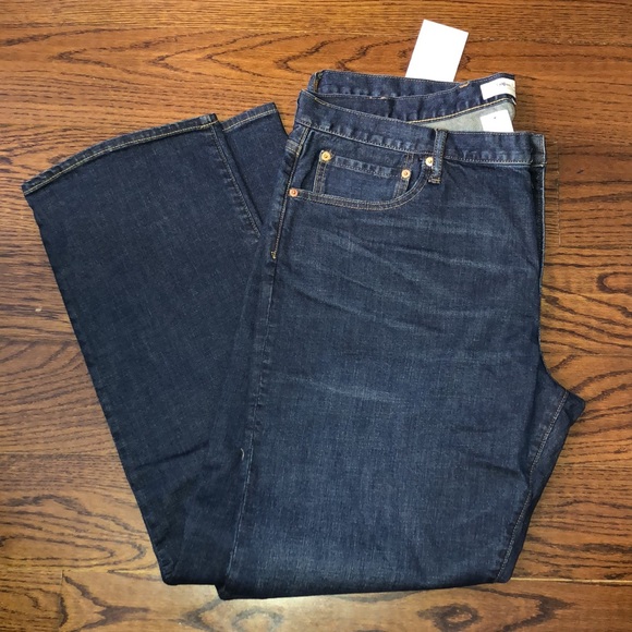 GAP Mens Dark Wash Denim Jeans 42x34 NWT - Picture 2 of 11